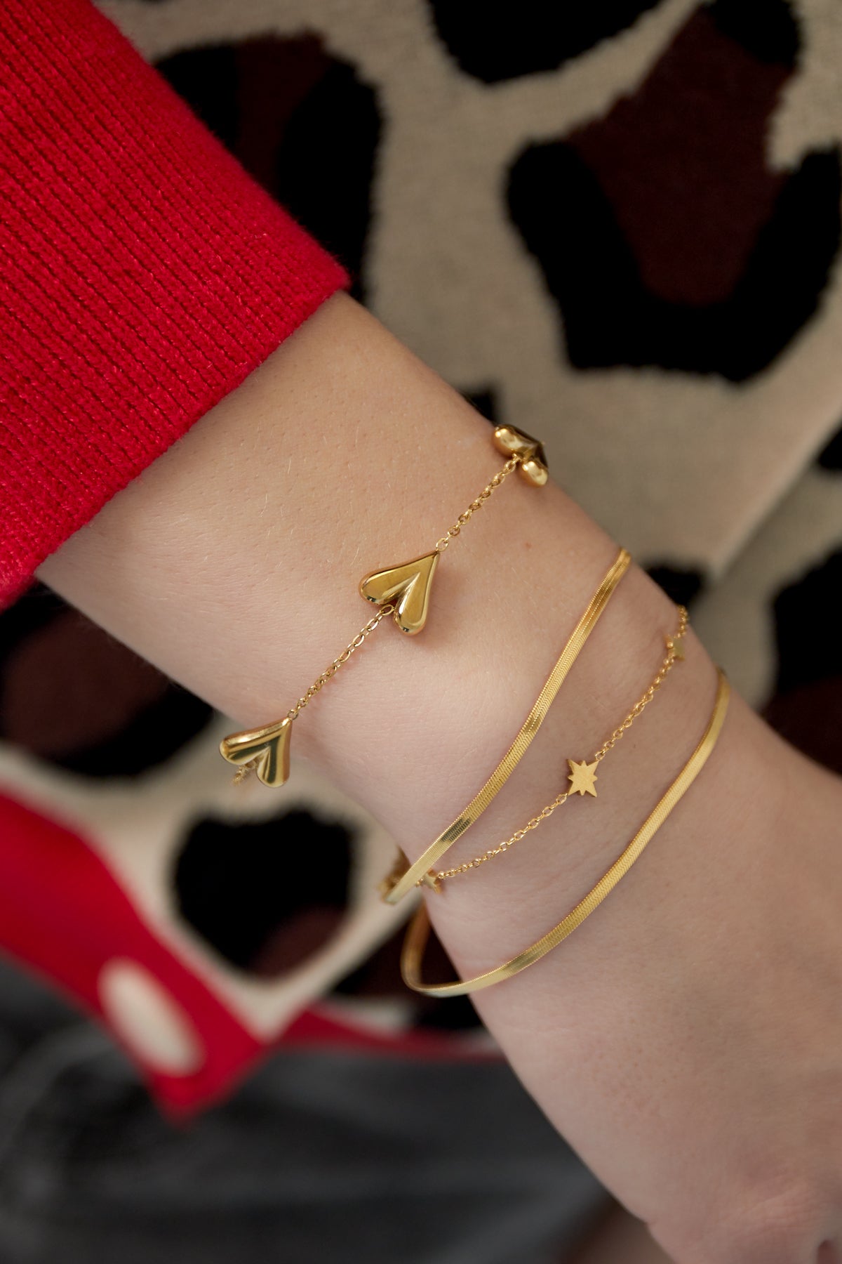 pulsera capas doradas