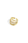 Anillos de acero inoxidable con estilo, líneas simples, estilo casual, diario, serie, joyería para mujer.