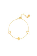 Tréboles de pulsera Color dorado Acero inoxidable