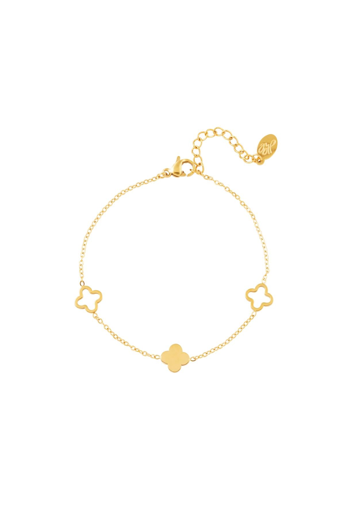 Tréboles de pulsera Color dorado Acero inoxidable