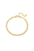 pulsera doble con diamantes