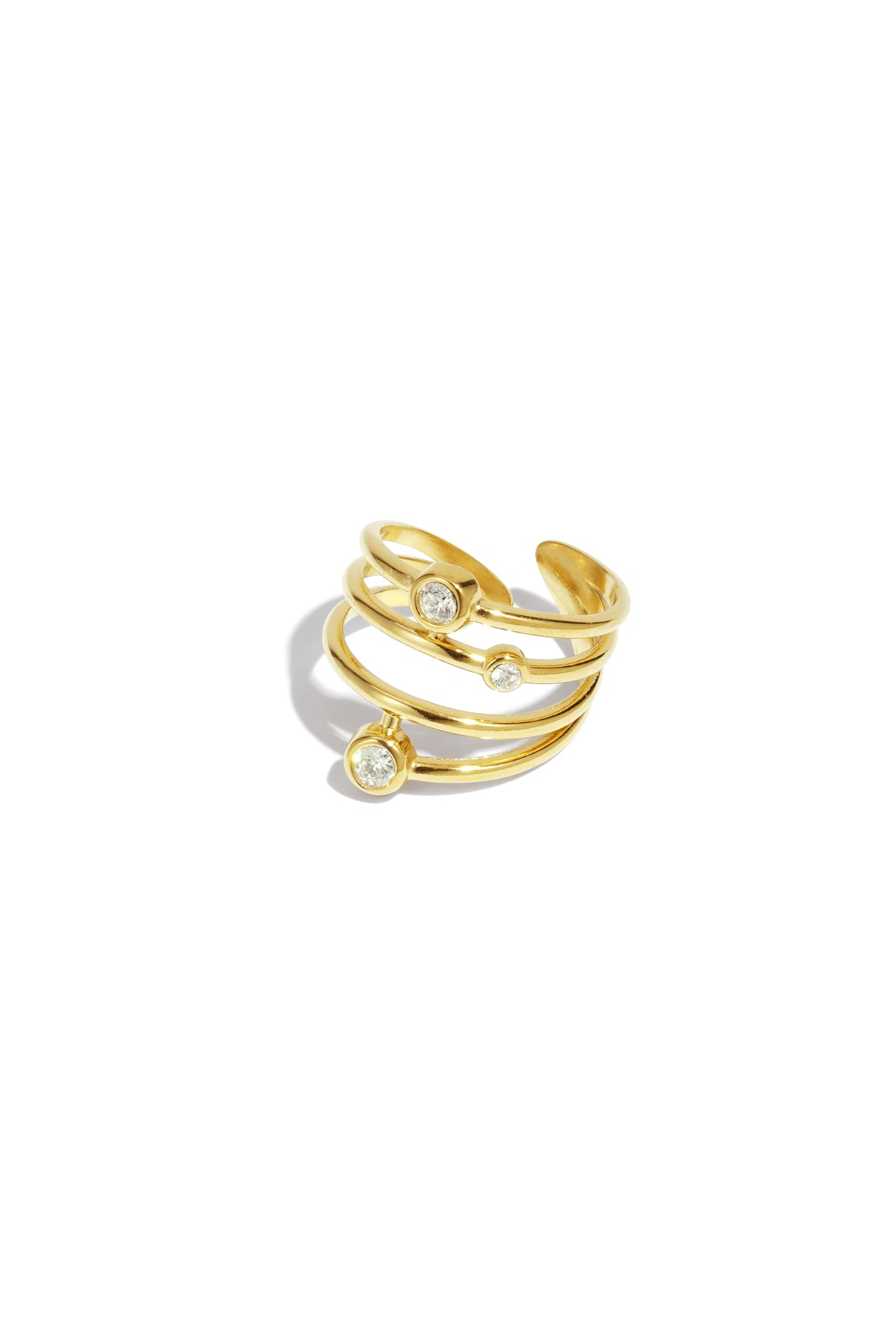 Anillos de acero inoxidable con estilo, líneas simples, estilo casual, diario, serie, joyería para mujer.