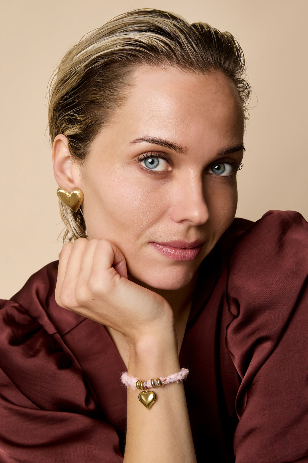 Pulseras con dijes de corazón, informales, diarias, sencillas, para mujer.