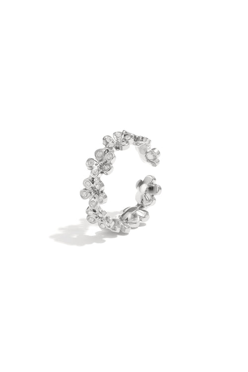 Anillos minimalistas de acero inoxidable con diseño de flores, informales, diarios, serie sencilla, joyería para mujer.
