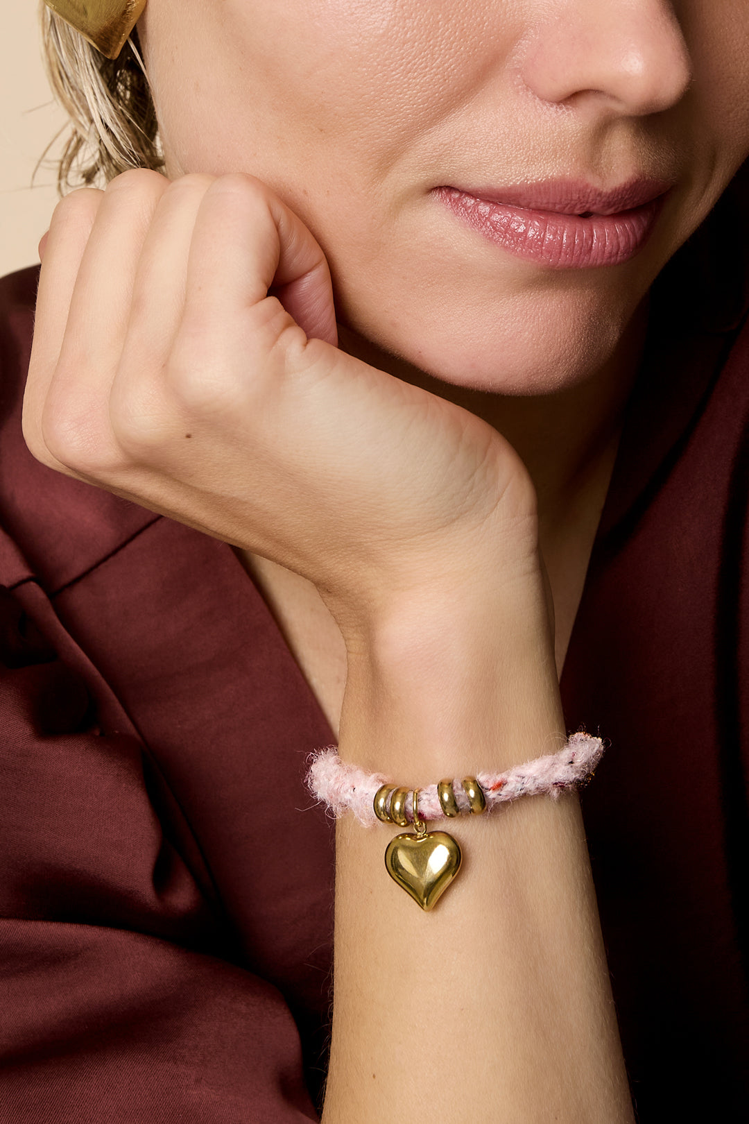 Pulseras con dijes de corazón, informales, diarias, sencillas, para mujer.